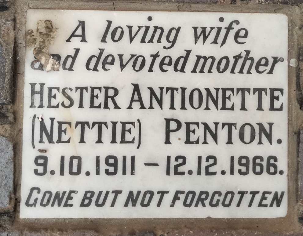 PENTON Hester Antionette 1911-1966