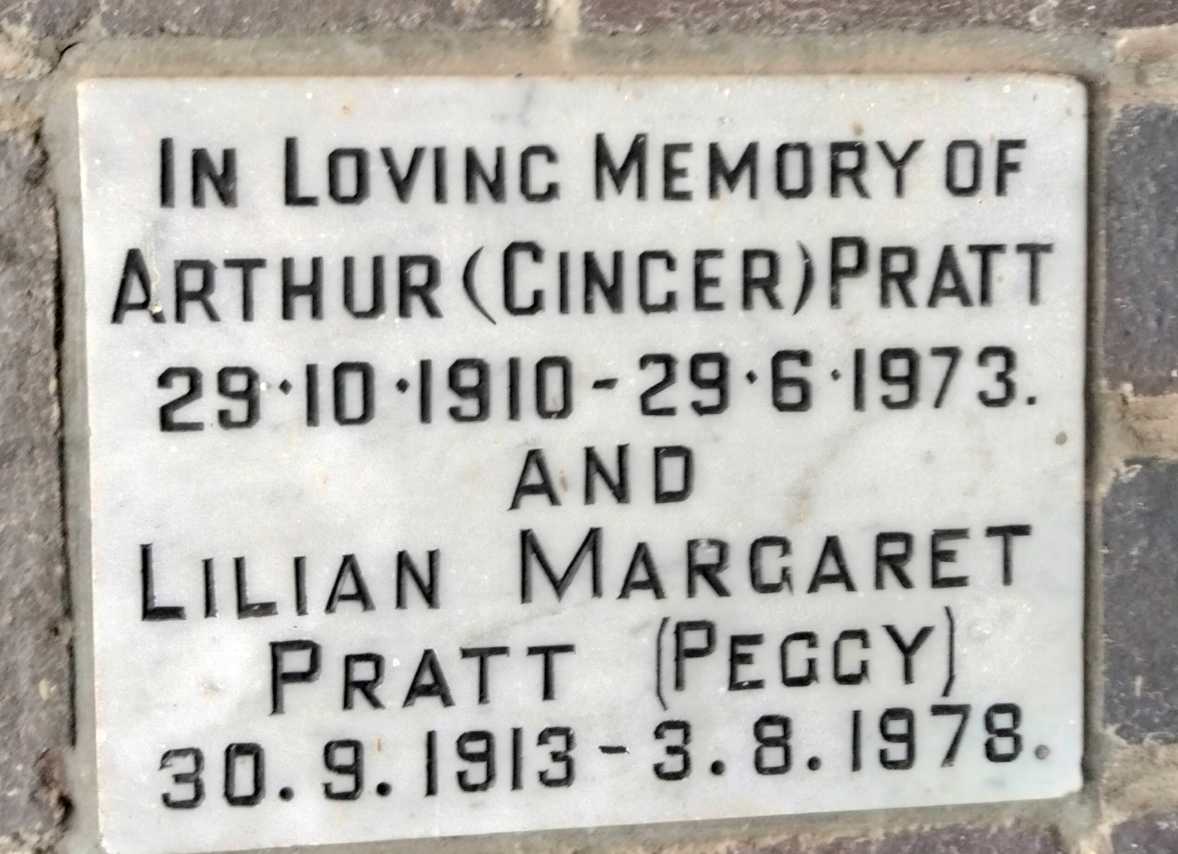 PRATT Arthur 1910-1973 & Lilian Margaret 1913-1978