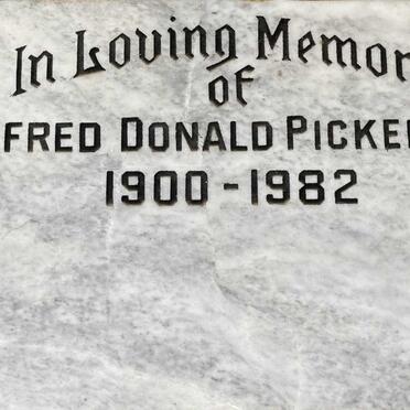 PICKERING Alfred Donald 1900-1982