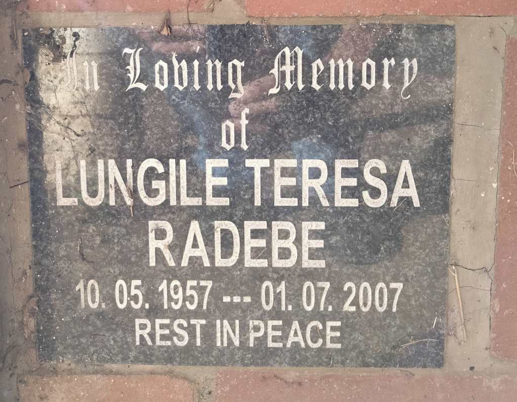 RADEBE Lungile Teresa 1957-2007