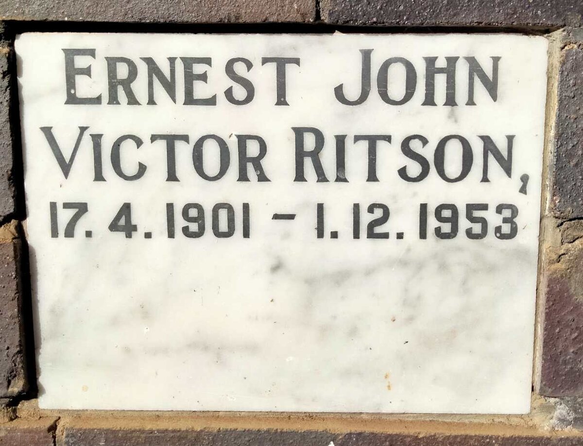 RITSON Ernest John Victor 1901-1953