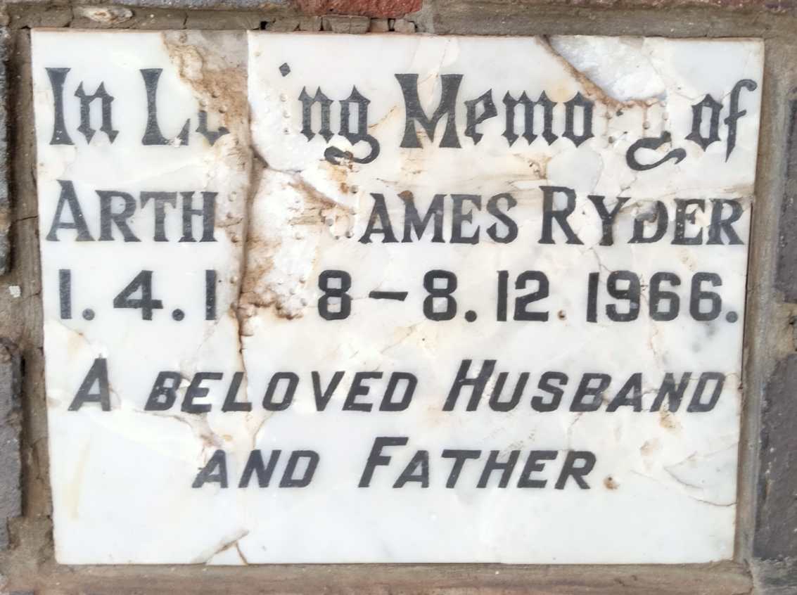 RYDER Arthur James 1??8-1966