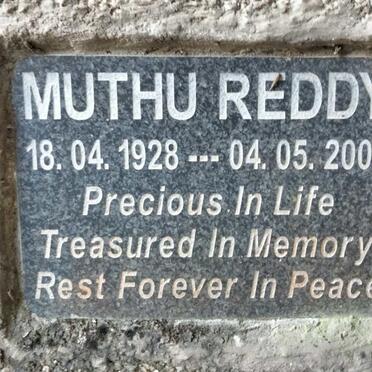 REDDY Muthu 1928-2005