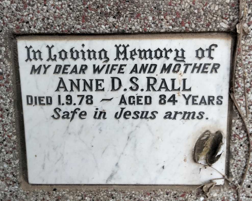 RALL Anne D.S. -1978