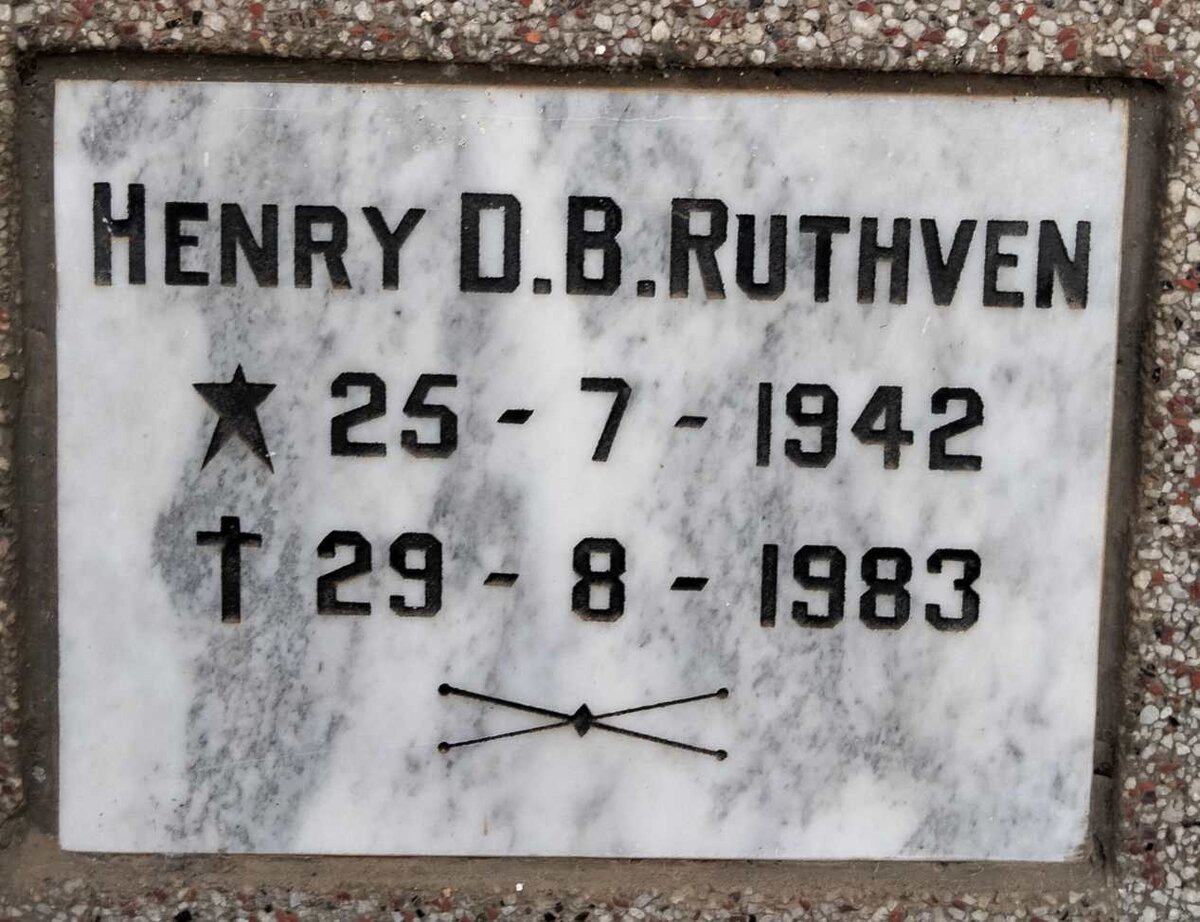 RUTHVEN Henry D.B. 1942-1983