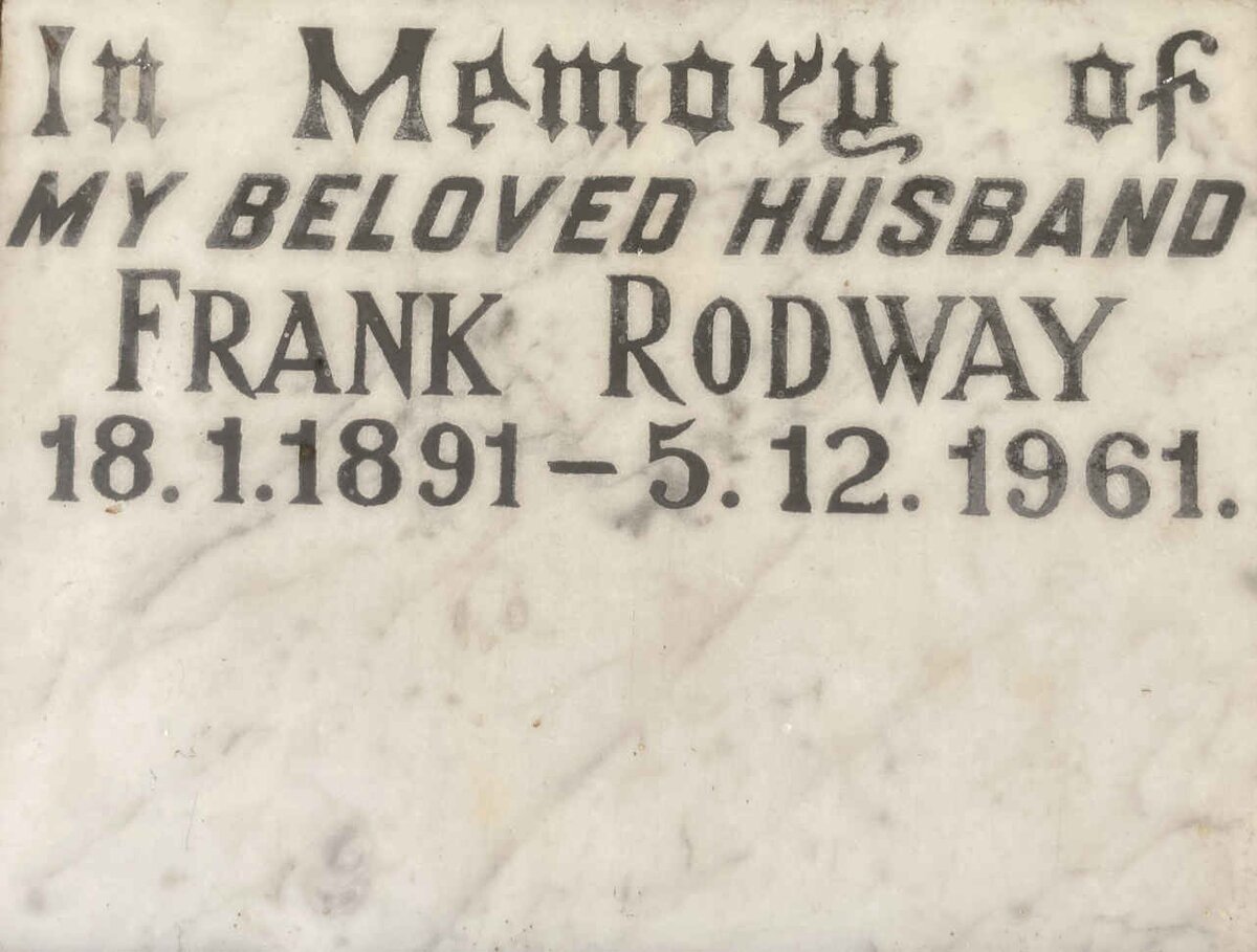 RODWAY Frank 1891-1961