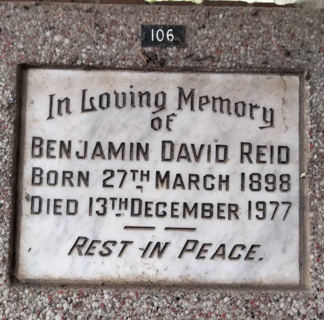 REID Benjamin David 1898-1977