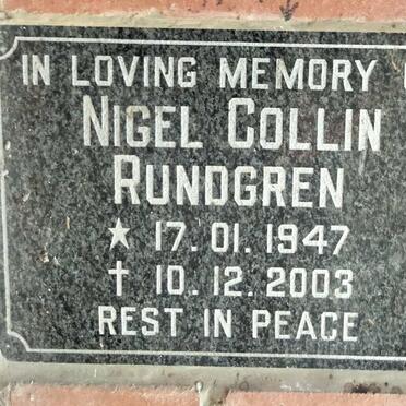 RUNDGREN Nigel Collin 1947-2003