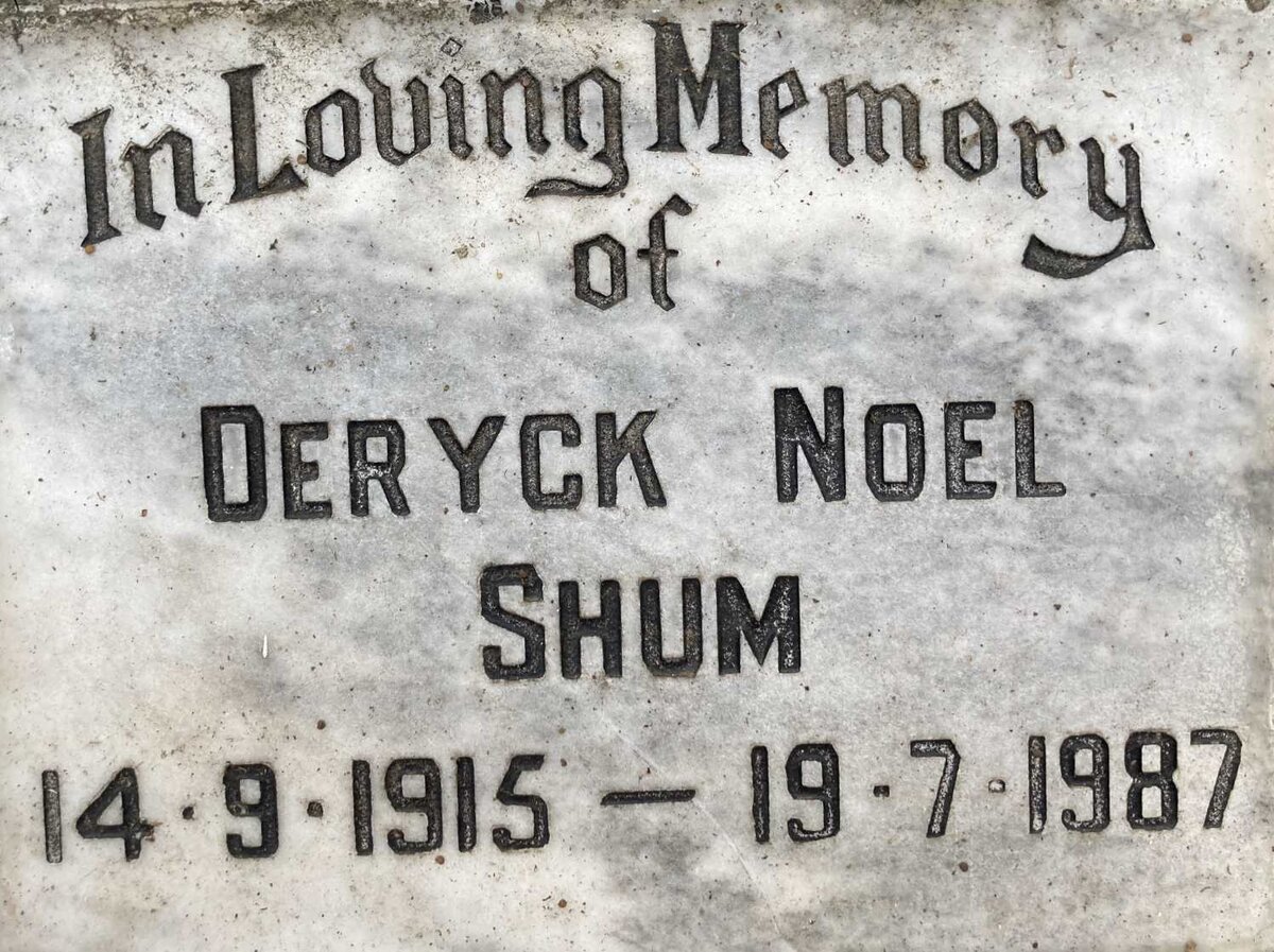 SHUM Deryck Noel 1915-1987
