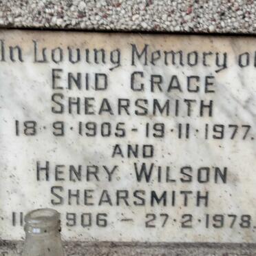 SHEARSMITH Henry Wilson 1906-1978 & Enid Grace 1905-1977