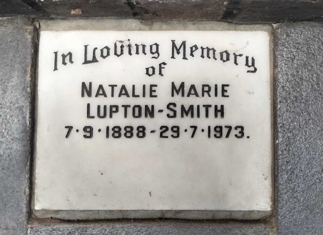SMITH Natalie Marie, LUPTON- 1888-1973