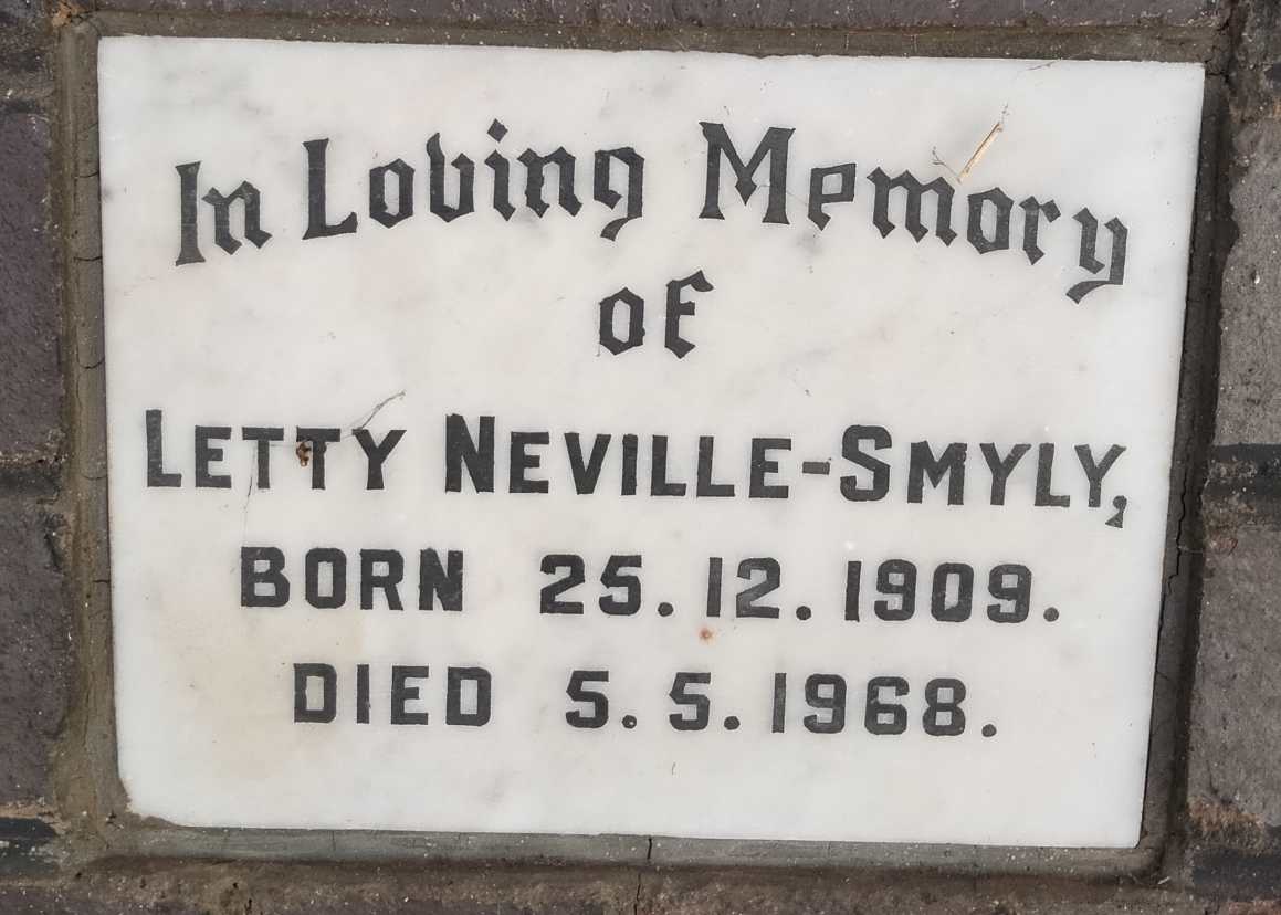 SMYLY Letty, NEVILLE- 1909-1968
