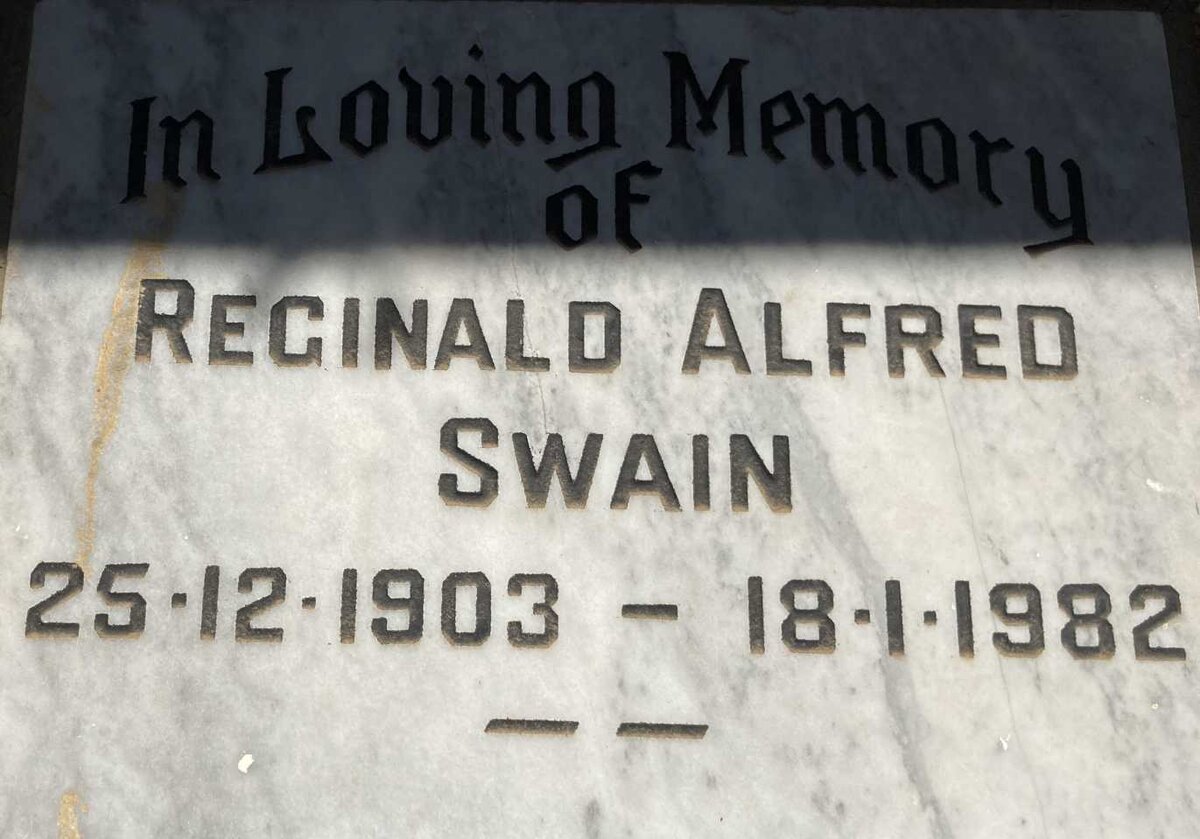 SWAIN Reginald Alfred 1903-1982