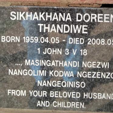 SIKHAKHANA Doreen Thandiwe 1959-2008