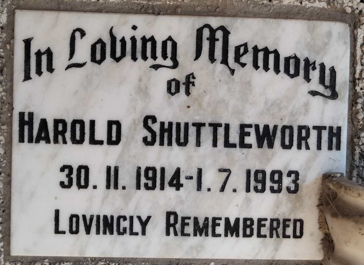 SHUTTLEWORTH Harold 1914-1993