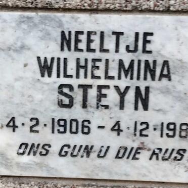 STEYN Neeltje Wilhelmina 1906-1983