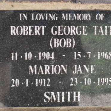 SMITH Robert George Tait 1904-1968 & Marion Jane 1912-1995