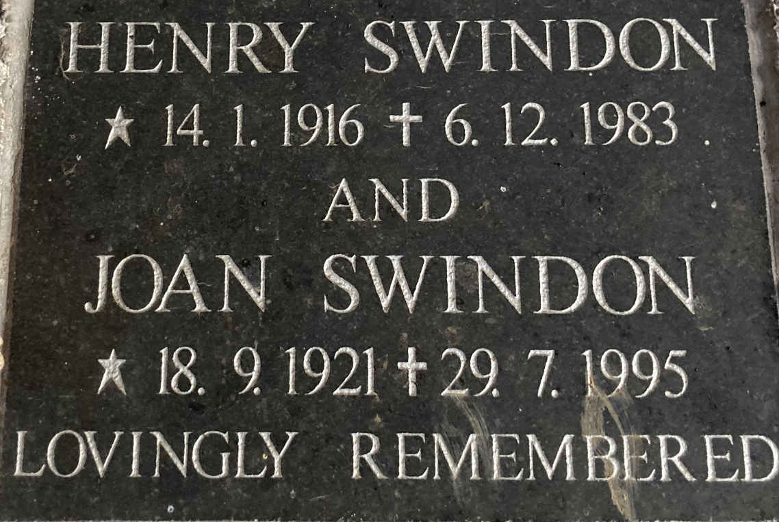 SWINDON Henry 1916-1983 & Joan 1921-1995
