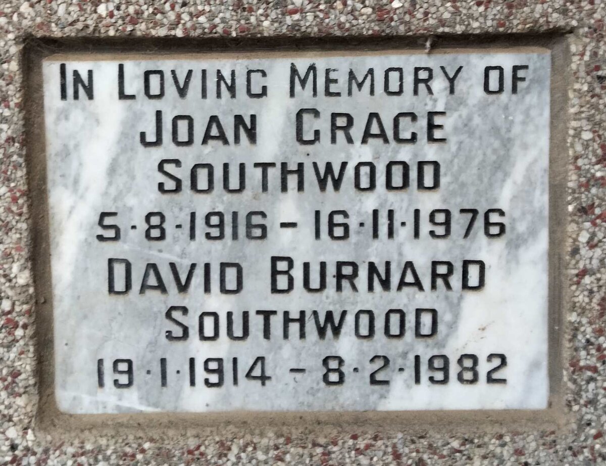 SOUTHWOOD David Burnard 1914-1982 & Joan Grace 1916-1976