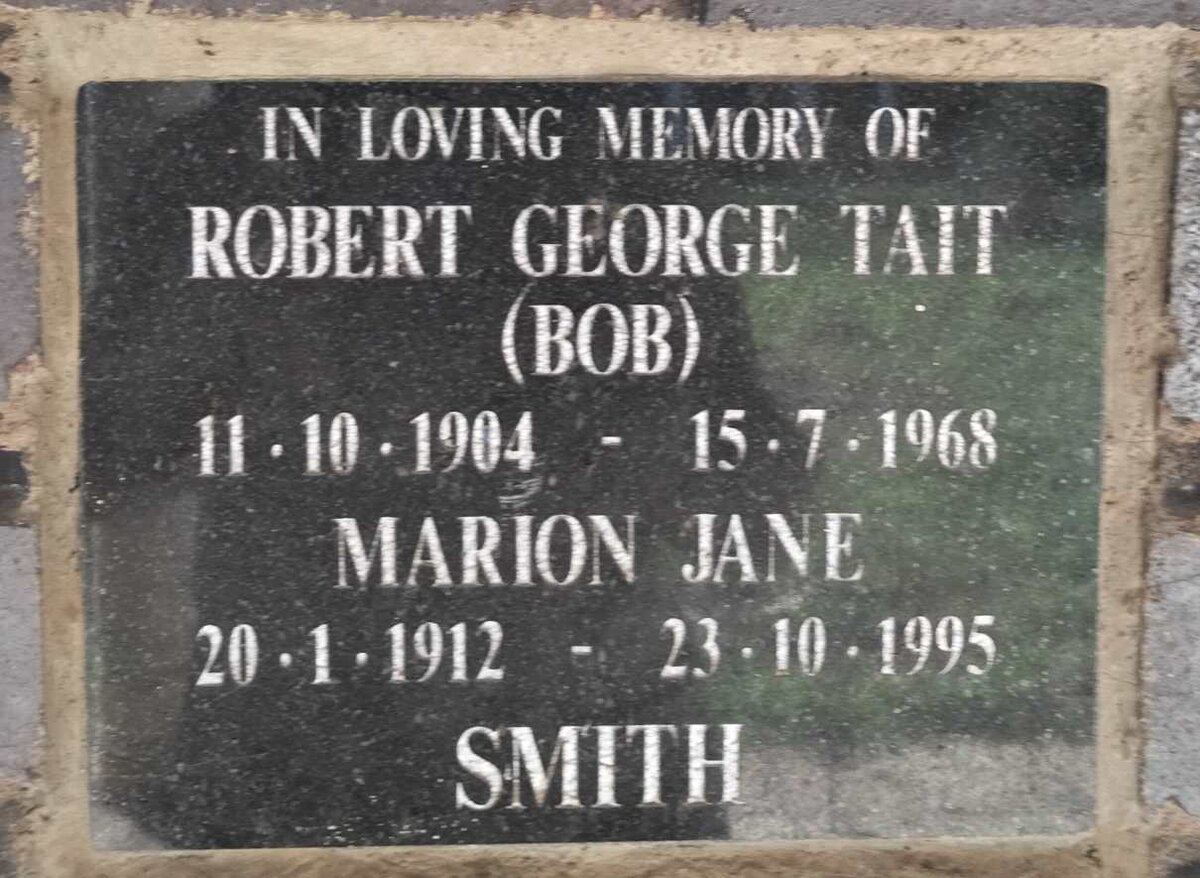 SMITH Robert George Tait 1904-1968 & Marion Jane 1912-1995