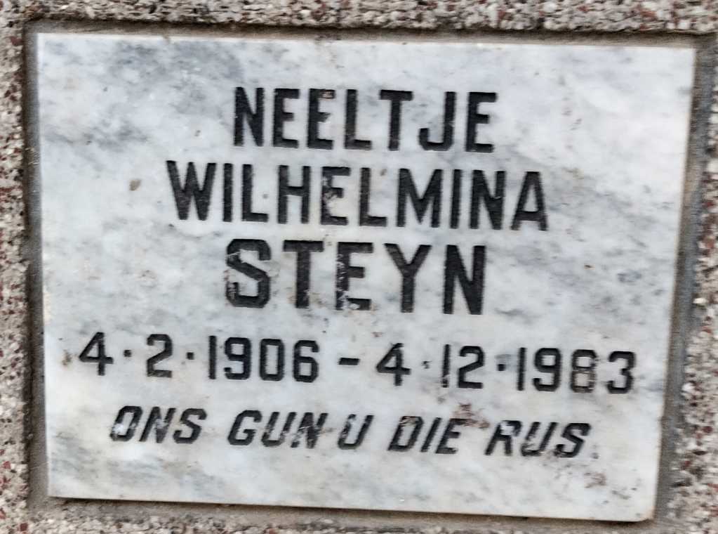 STEYN Neeltje Wilhelmina 1906-1983