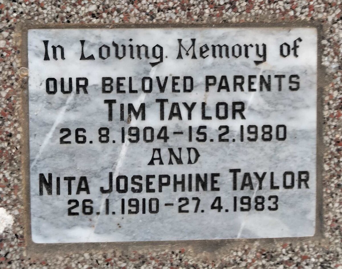 TAYLOR Tim 1904-1980 & Nita Josephine 1910-1983  