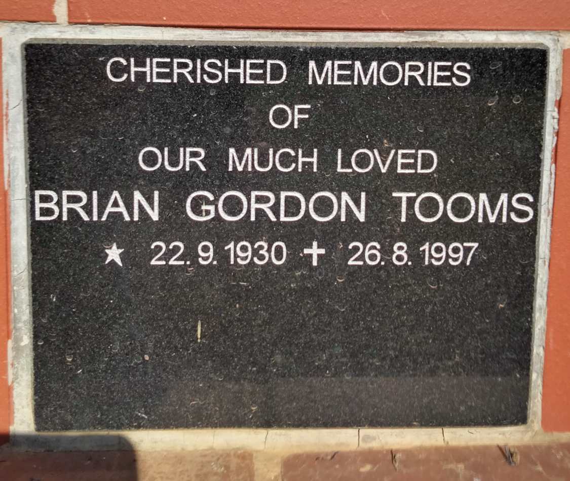 TOOMS Brian Gordon 1930-1997