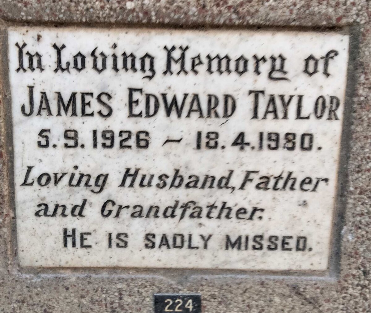 TAYLOR James Edward 1926-1980