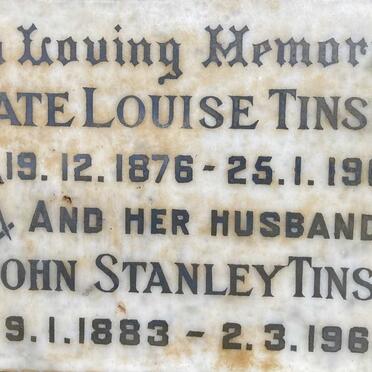 TINSLEY John Stanley 1883-1962 & Kate Louise 1876-1961