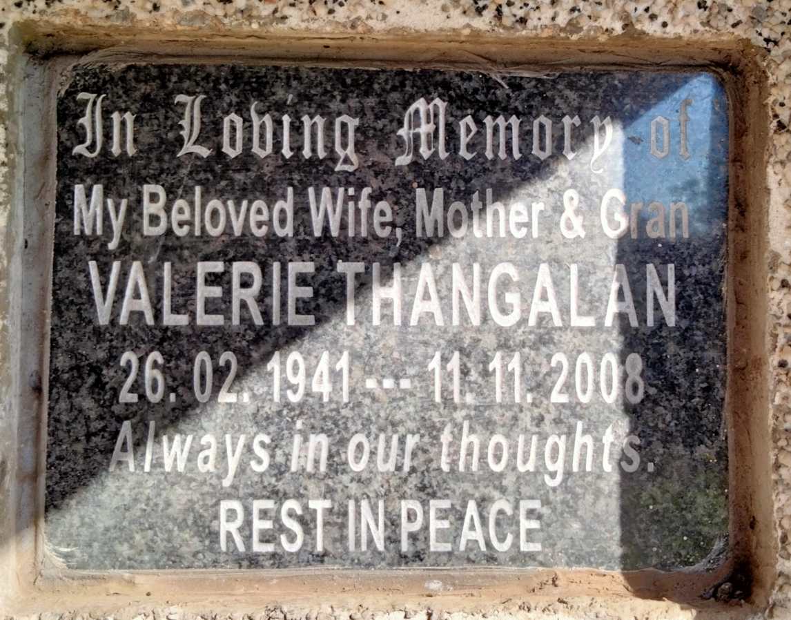 THANGALAN Valerie 1941-2008