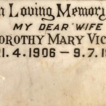 VICTOR Dorothy Mary 1906-1971