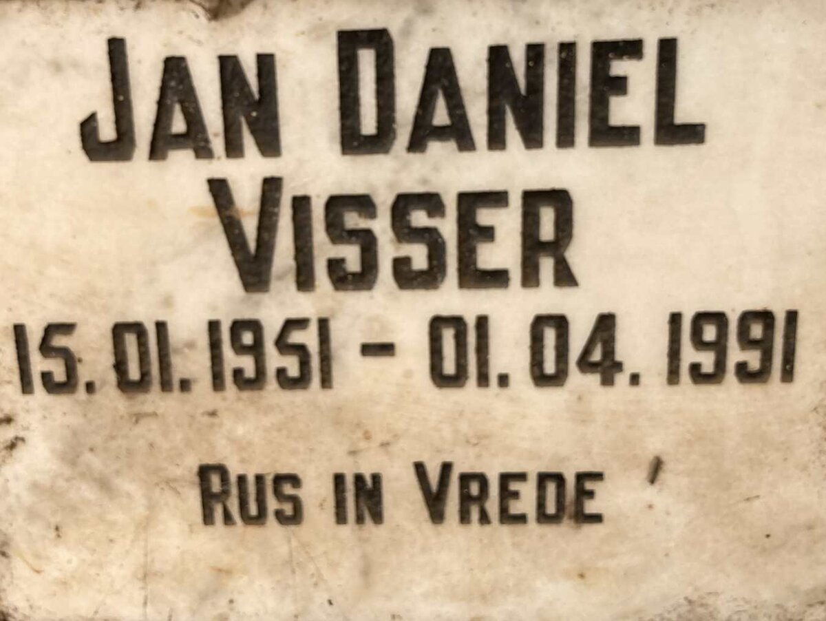 VISSER Jan Daniel 1951-1991
