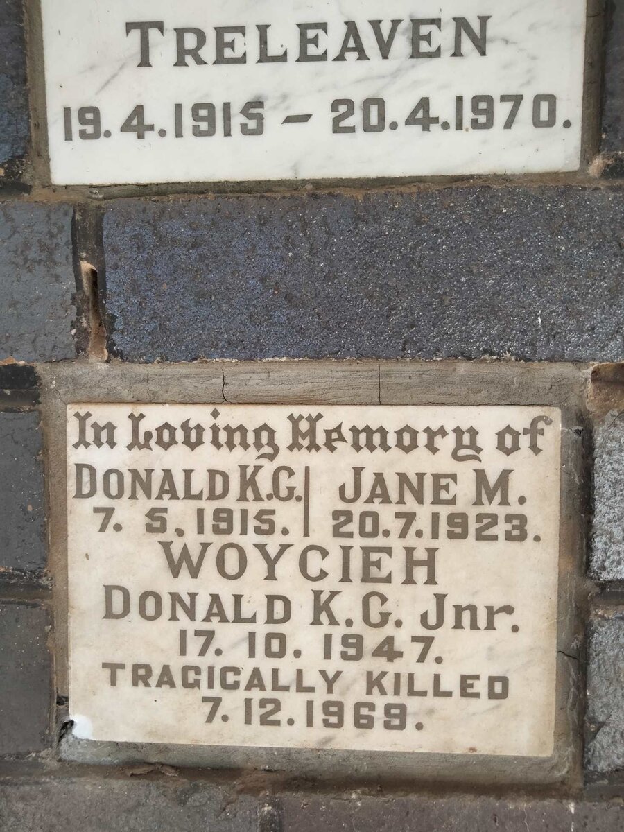 WOYCIEH K.G. 1915-1969 & Jane M. 1923-1969 :: WOYCIEH Donald K.G. 1947-1969