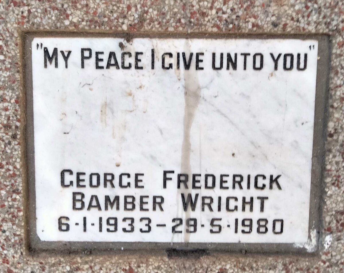 WRIGHT George Frederick Bamber 1933-1980