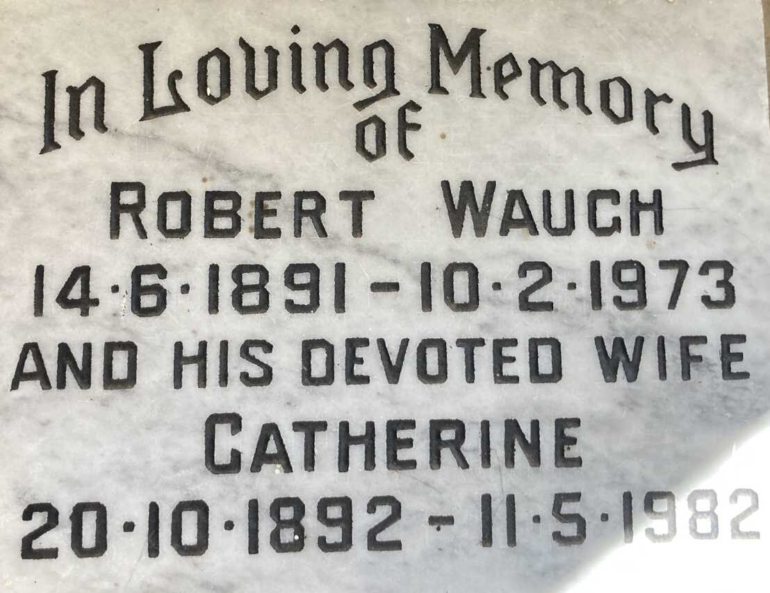 WAUGH Robert 1891-1973 & Catherine 1892-1982