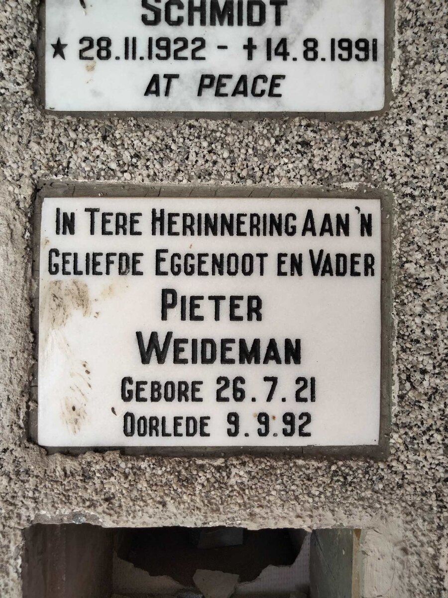WEIDEMAN Pieter 1921-1992