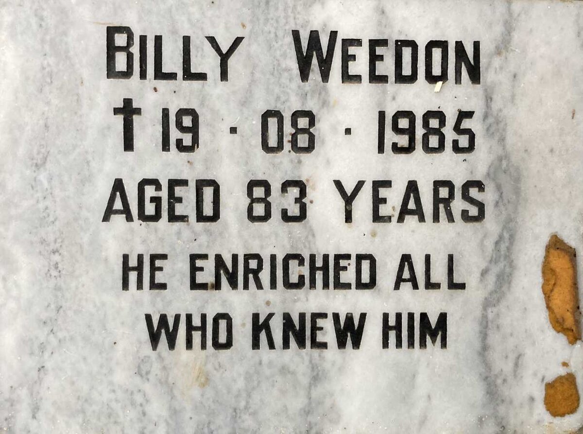 WEEDON Billy -1985