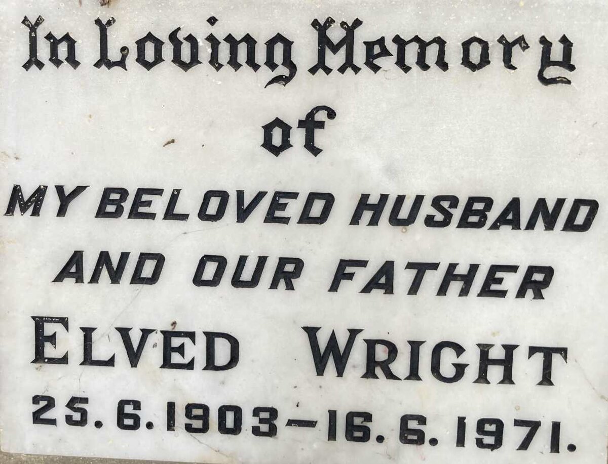 WRIGHT Elved 1903-1971