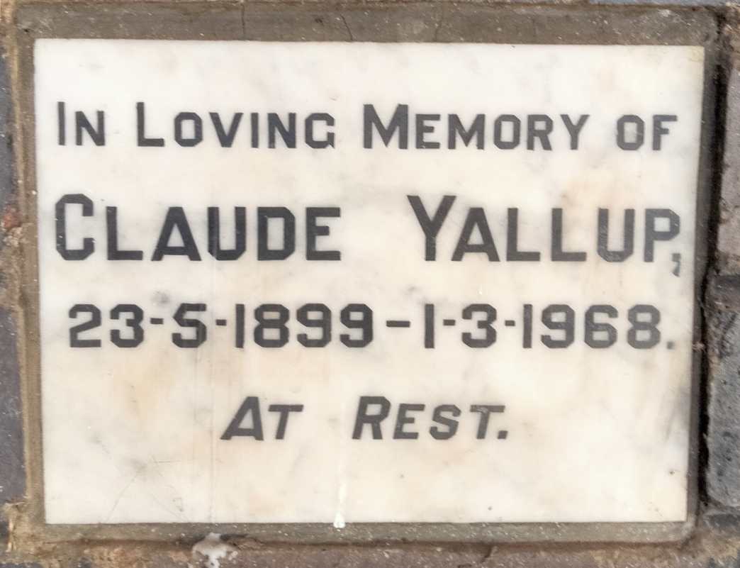 YALLUP Claude 1899-1968