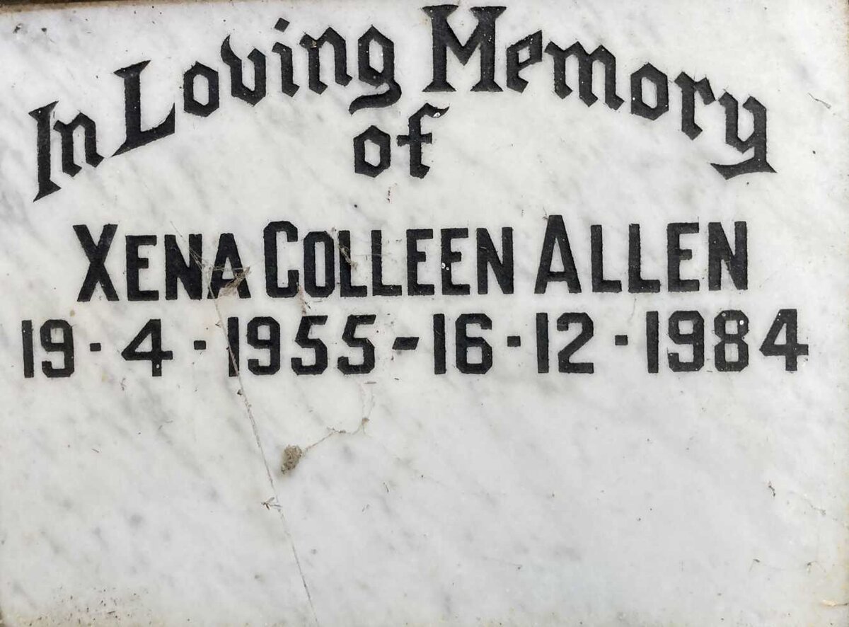 ALLEN Xena Colleen 1955-1984