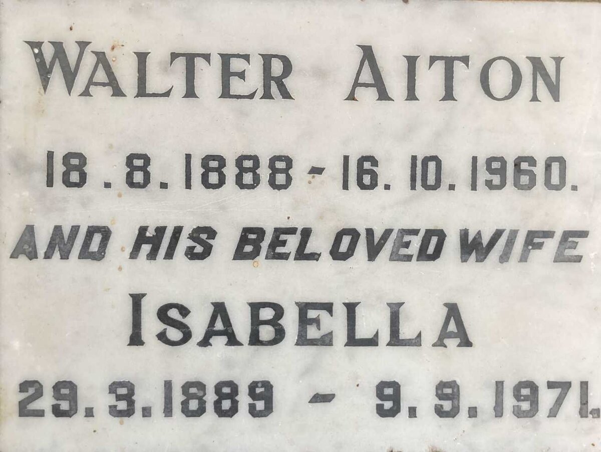 AITON Walter 1888-1960 & Isabella 1889-1971