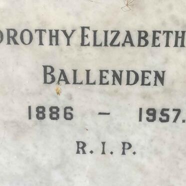 BALLENDEN Dorothy Elizabeth Anne 1886-1957