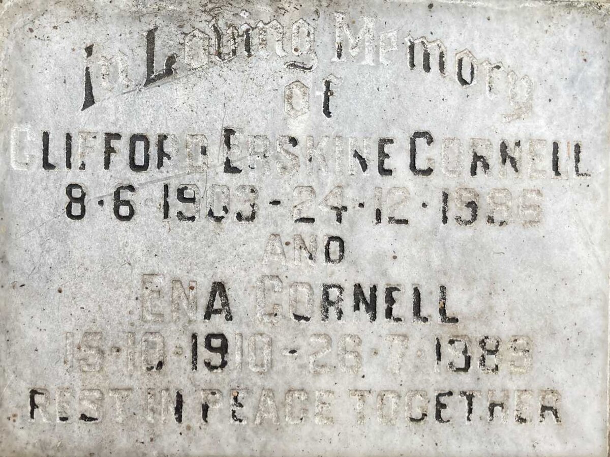 CORNELL Clifford Erskine 1903-1986 & Ena 1910-1989