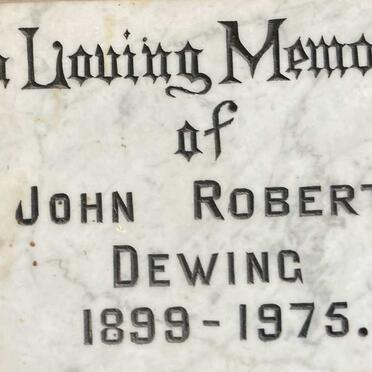 DEWING John Robert 1899-1975