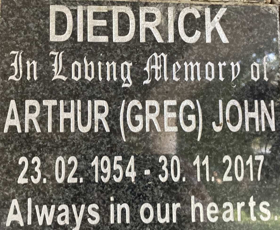 DIEDRICK Arthur John  1954-2017