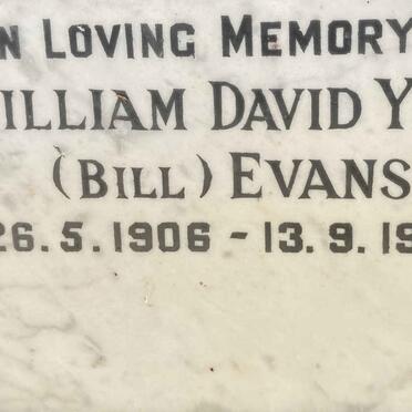 EVANS William David Yule 1906-1963