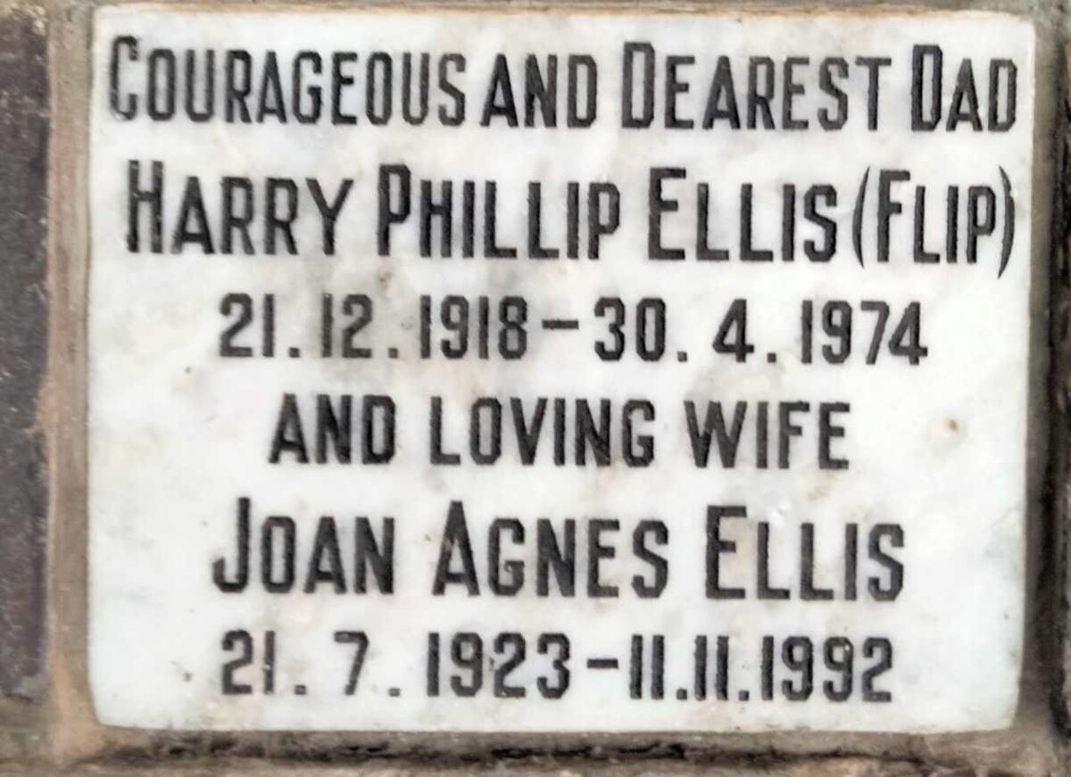 ELLIS Harry Phillip 1918-1974 & Joan Agnes 1923-1992