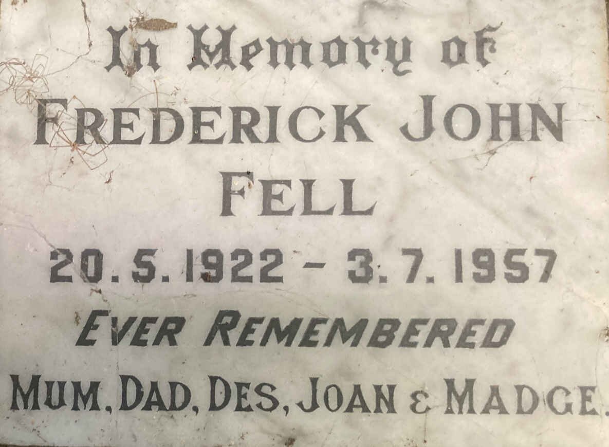 FELL Frederick John 1922-1957