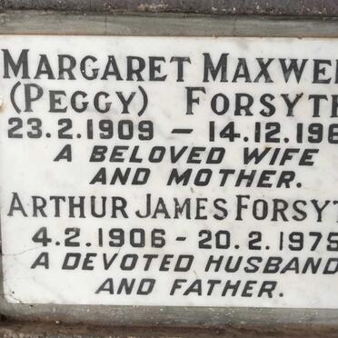FORSYTH Arthur James 1906-1975 & Margaret Maxwell 1909-1966