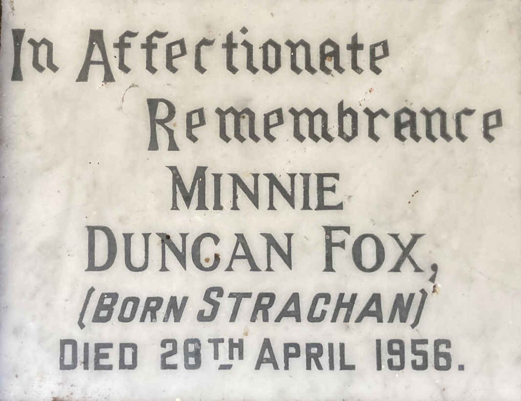 FOX Minnie Duncan nee Strachan -1956